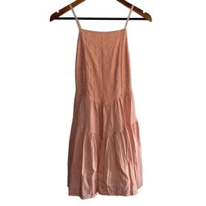 Wild Fable Pink Eyelet Lace Midi Dress